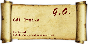 Gál Orsika névjegykártya